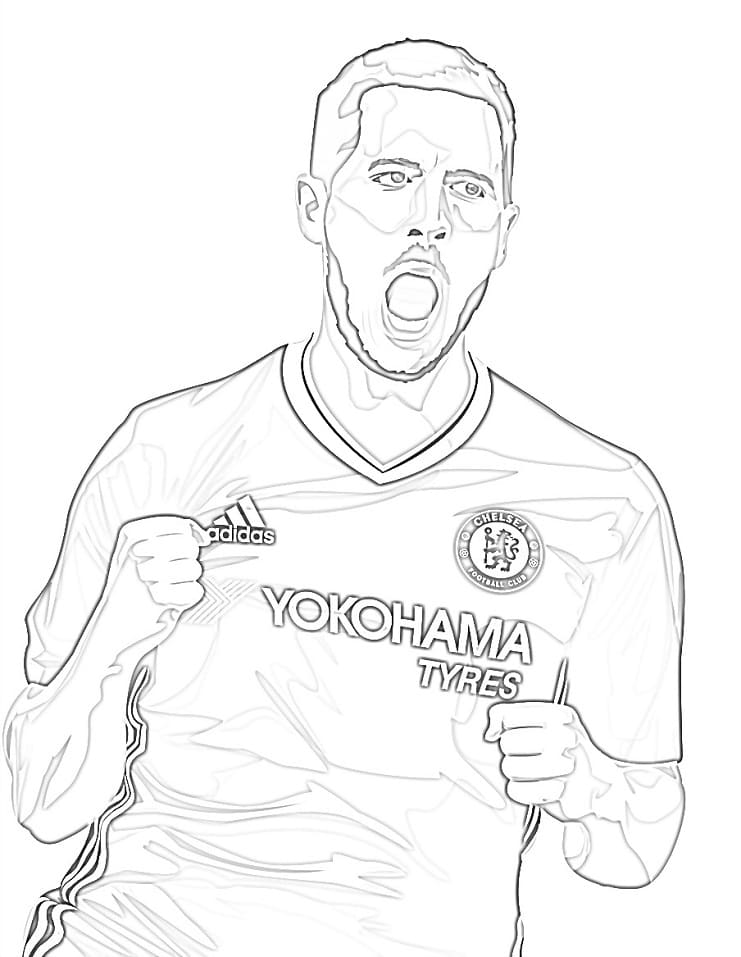 Eden Hazard Coloring Pages - Free Printable Coloring Pages for Kids