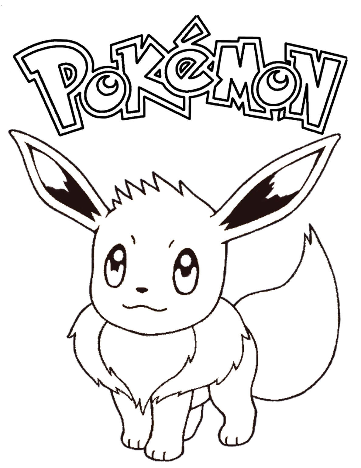 Eevee Pokemon Coloring Page   Free Printable Coloring Pages for Kids