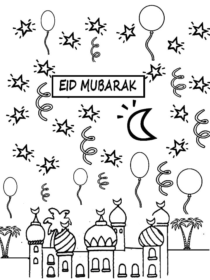 Eid alFitr 1 Coloring Page Free Printable Coloring Pages for Kids