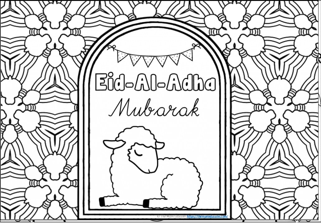 Eid Al Adha Mubarak 6 Coloring Page Free Printable Coloring Pages For 