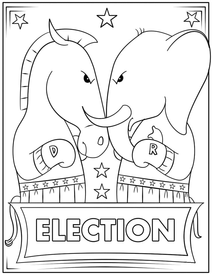 free election day coloring pages