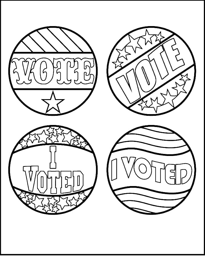 free election day coloring pages