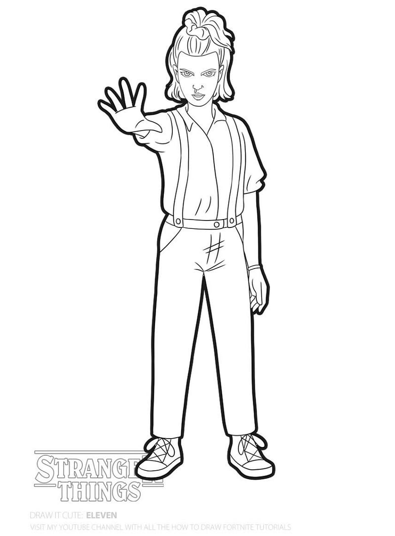 Eleven Stranger Things Coloring Page - Free Printable Coloring Pages