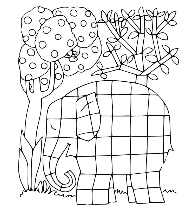 Free Elmer the Elephant Coloring Page - Free Printable Coloring Pages