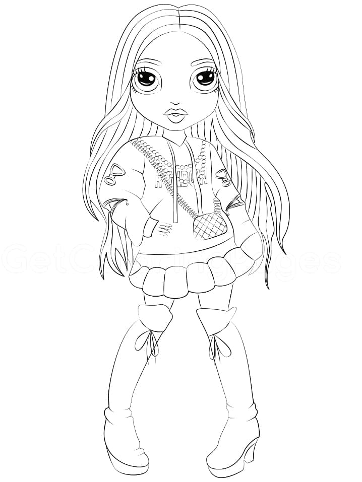 Rainbow High Coloring Pages Bella DC7