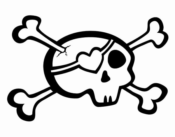 Emo Skull Coloring Page - Free Printable Coloring Pages for Kids