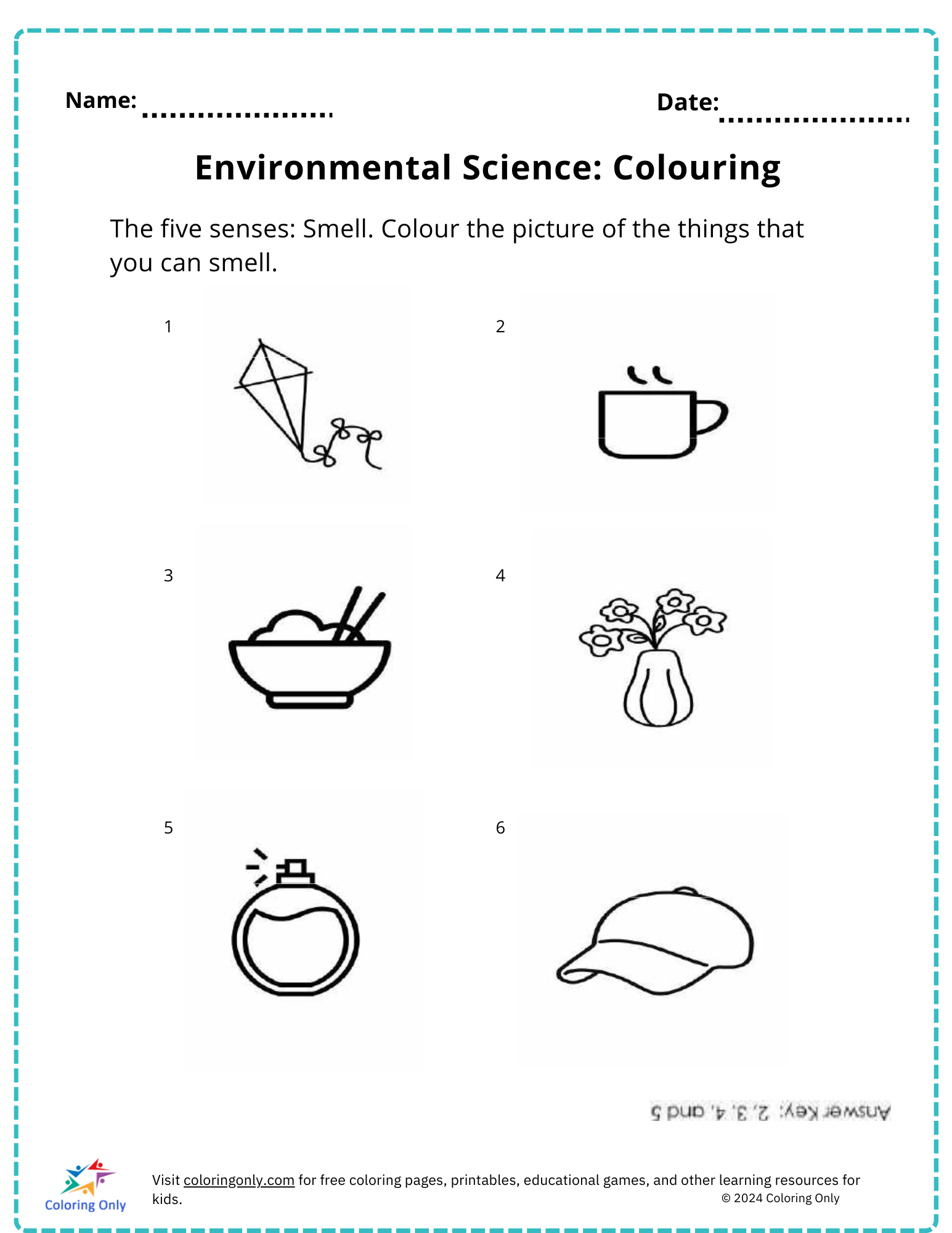 Environmental Science: Colouring free Printable Worksheet