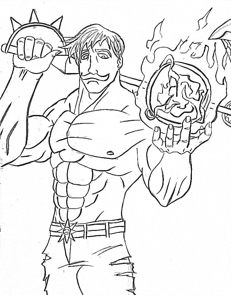 Ban from The Seven Deadly Sins Coloring Page - Free Printable Coloring