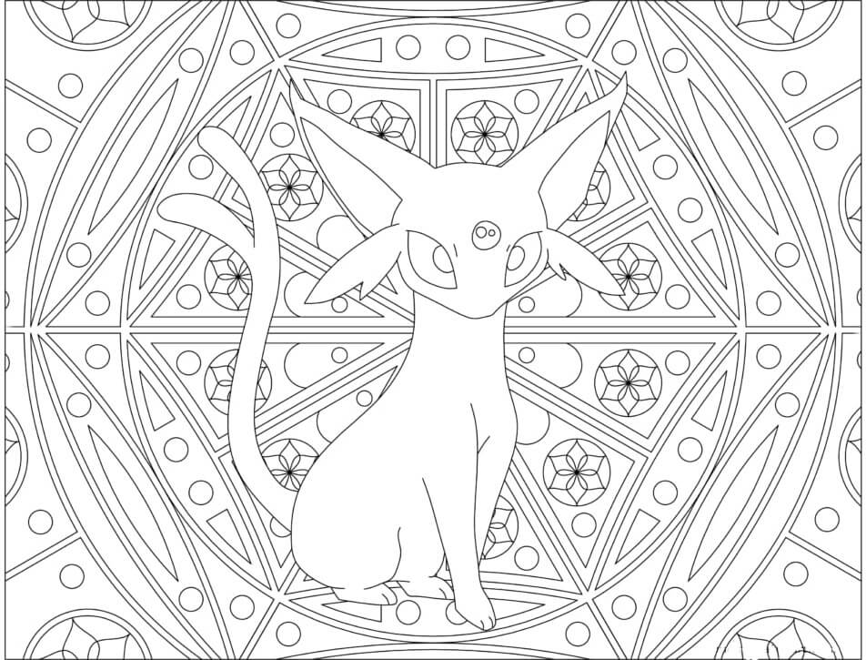 pokemon coloring pages espeon
