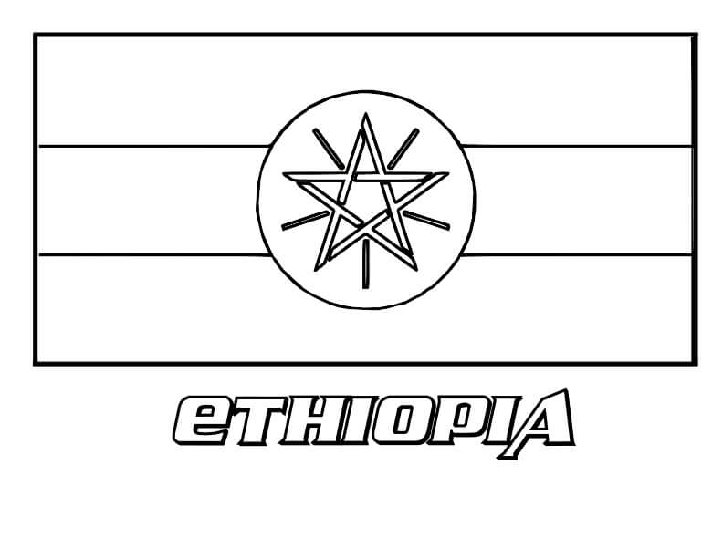 Ethiopia Flag Coloring Page - Free Printable Coloring Pages for Kids