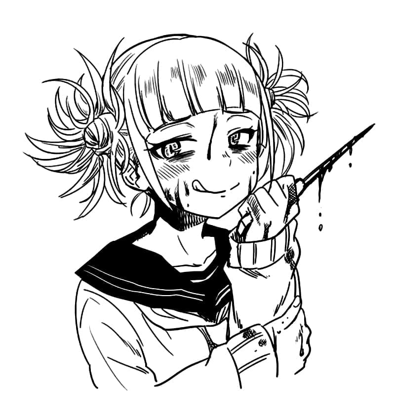 Bad Himiko Toga Coloring Page - Free Printable Coloring Pages for Kids