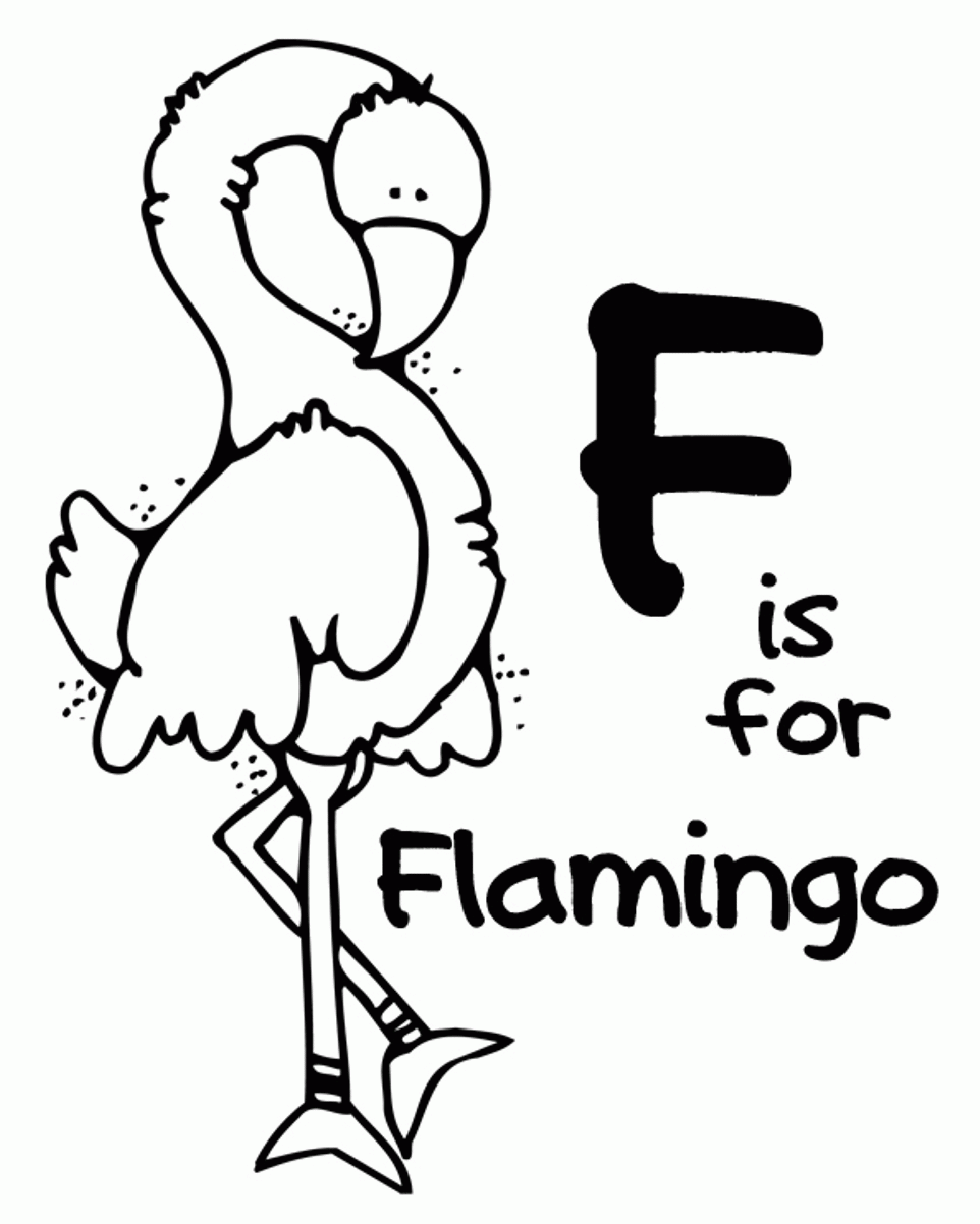 Download F For Flamingo Coloring Page Free Printable Coloring Pages For Kids