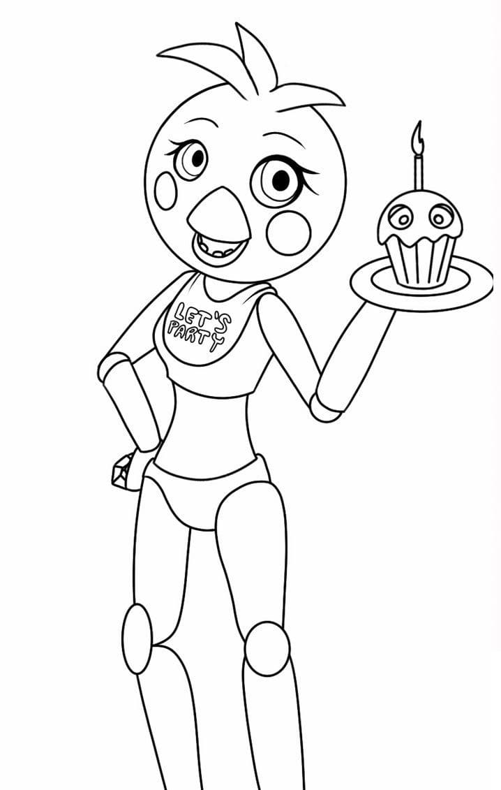 Fnaf Lady Chica Coloring Page Free Printable Coloring Pages For Kids