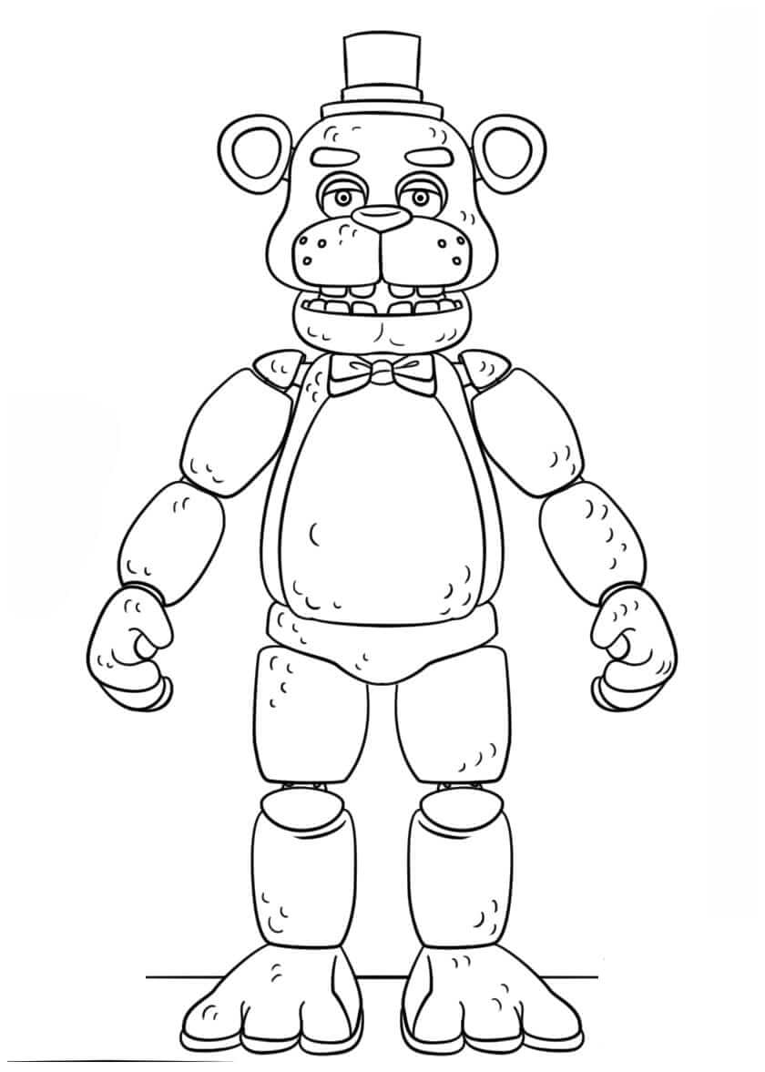 FNAF Toy Golden Freddy Coloring Page - Free Printable Coloring Pages ...