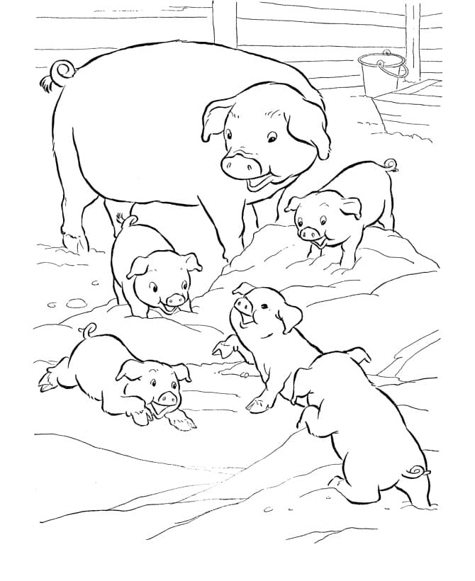 Family Pigs Coloring Page Free Printable Coloring Pages For Kids