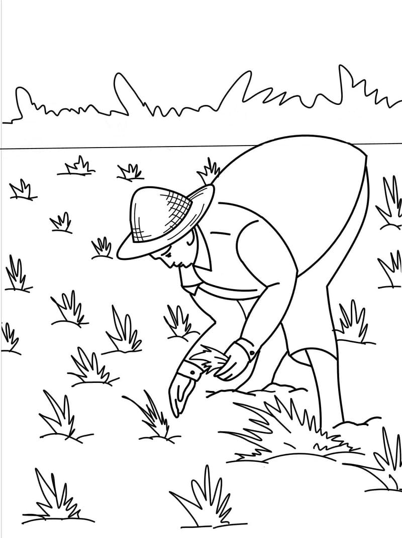 Farmers Coloring Page - Free Printable Coloring Pages for Kids
