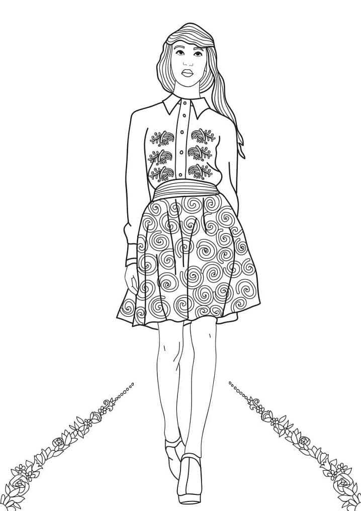 fashion girl 1 coloring page free printable coloring pages for kids