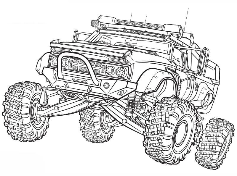 Fast and Furious Monster Truck Coloring Page - Free Printable Coloring