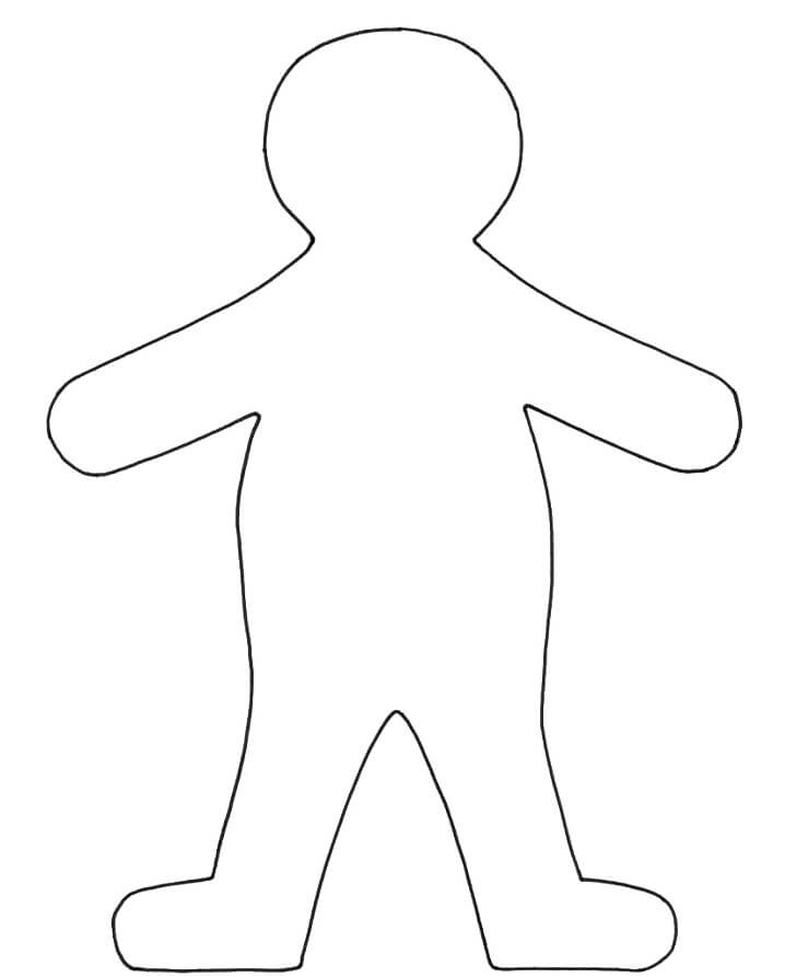 Person Outline Coloring Page - Free Printable Coloring Pages for Kids