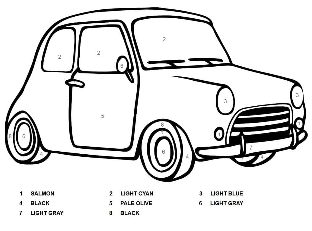 Fiat Car Color by Number