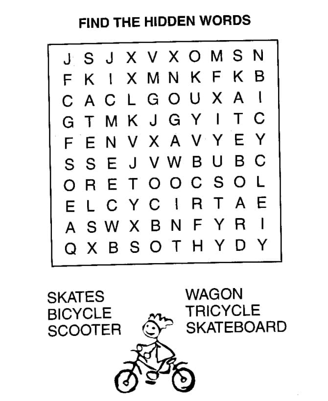 Find The Hidden Words Puzzle