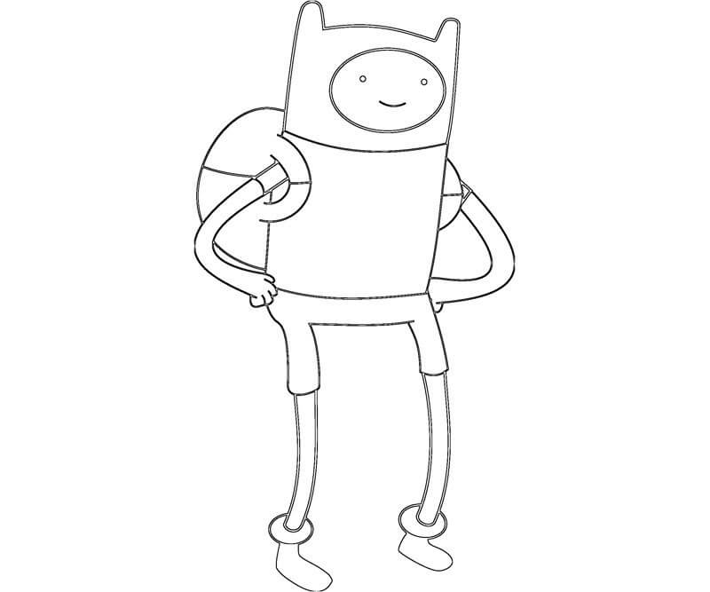 Finn Standing Coloring Page - Free Printable Coloring Pages for Kids