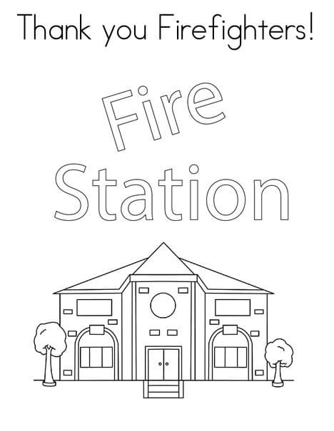 Coloring Fire Station Pages Kids Firefighter Feuerwehr Firehouse ...