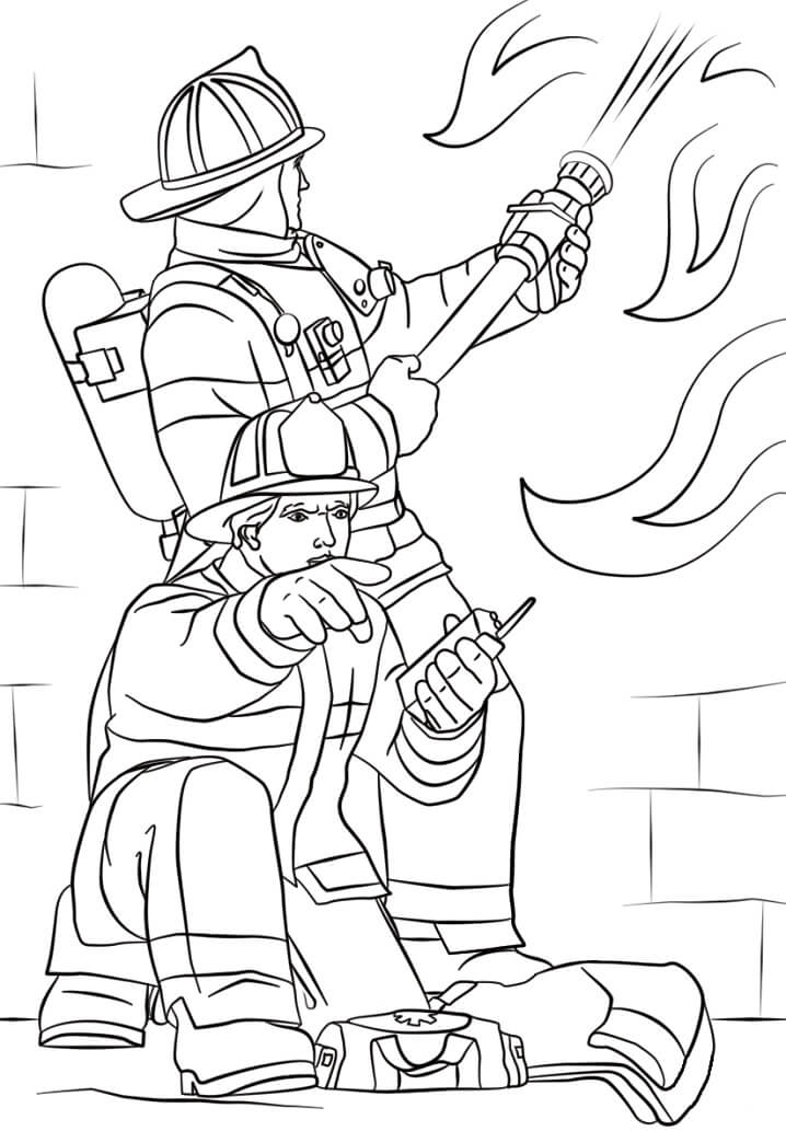 Coloring Pages Girl Firefighter Coloring Page | Sexiz Pix