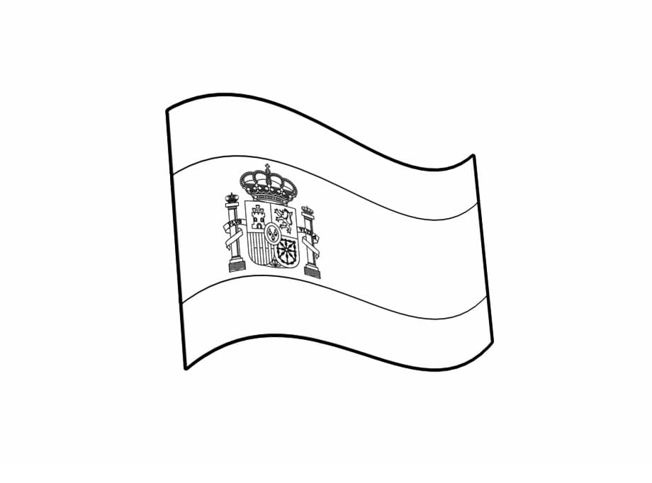 Flag Of Spain 4 Coloring Page - Free Printable Coloring Pages for Kids
