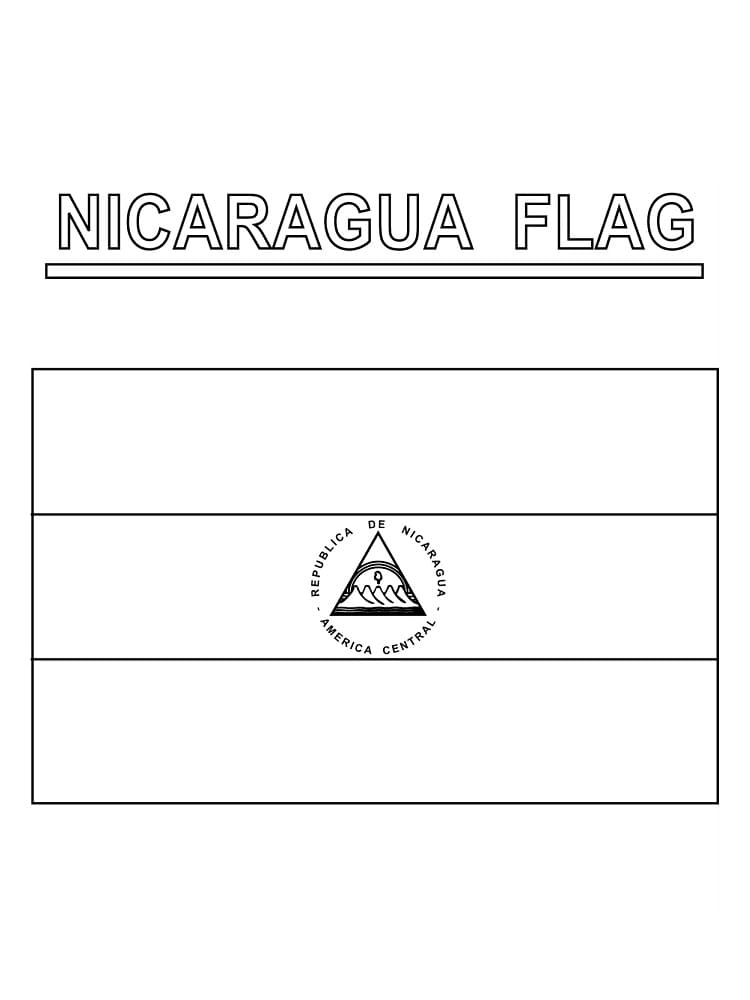Printable Nicaragua Flag Coloring Page Free Printable Coloring Pages 