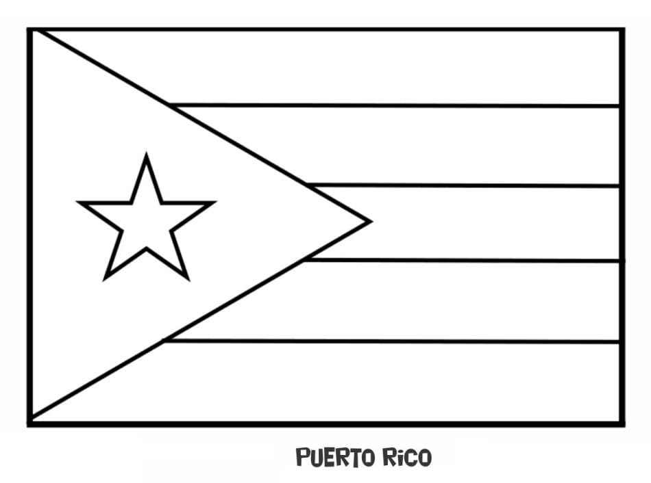 Puerto Rico Flag Coloring Page Free Printable Coloring Pages for Kids