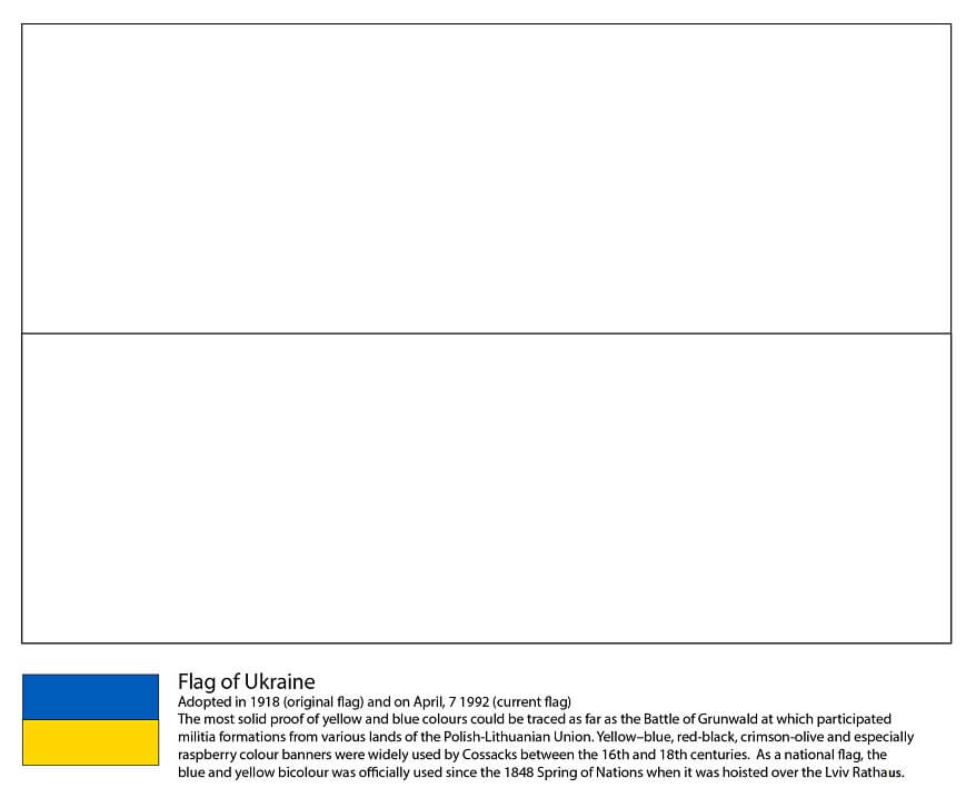 Flag of Ukraine Coloring Page - Free Printable Coloring Pages for Kids