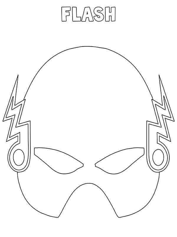 Superhero Mask Coloring Page