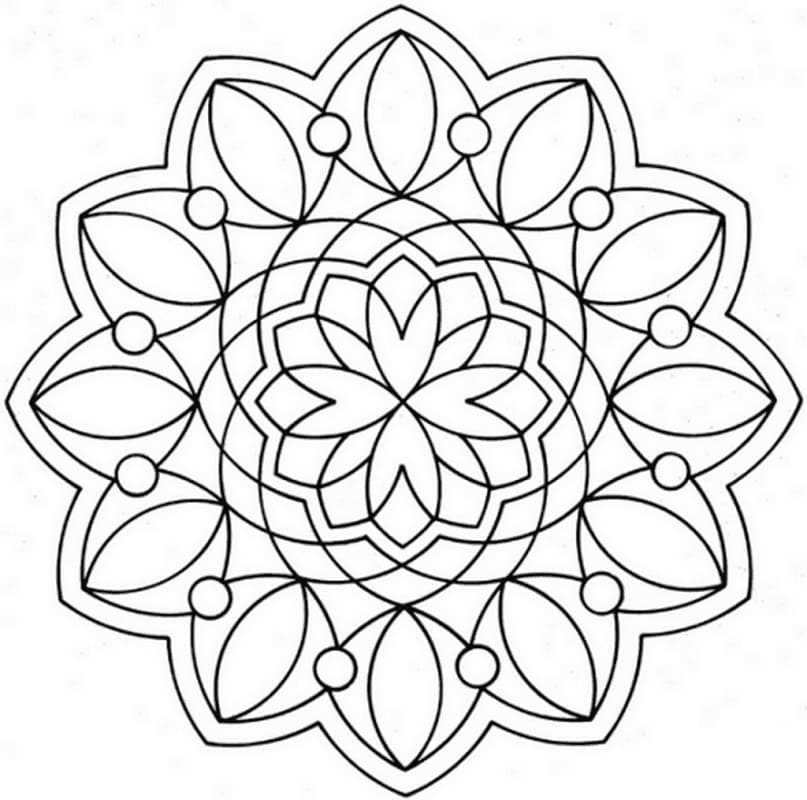 Flower Mandala to Color