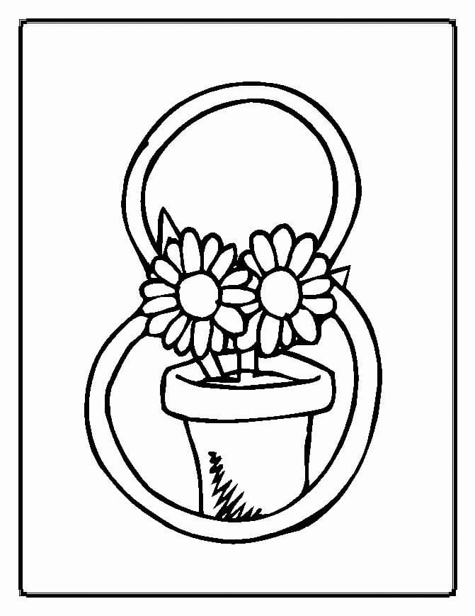 Flower Pot Coloring Pages Free Printable Coloring Pages For Kids