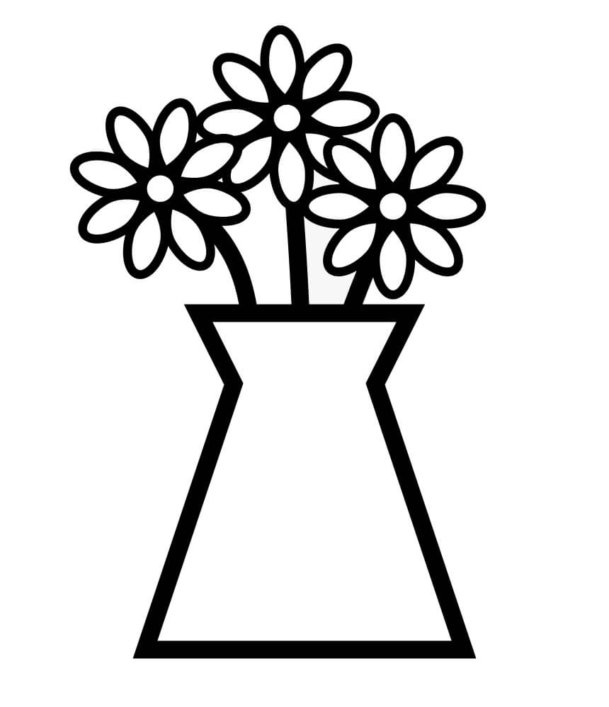 Flower Vase 5 Coloring Page - Free Printable Coloring Pages for Kids