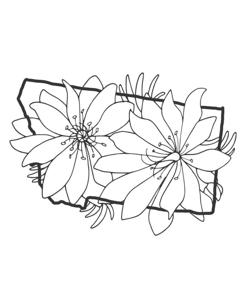 Bouquet of Flowers Aesthetic Coloring Page - Free Printable Coloring ...