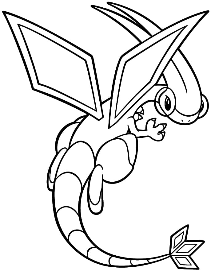 free printable flygon coloring pages pokemon