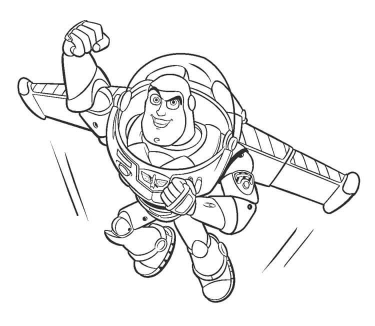 Flying Buzz Lightyear.