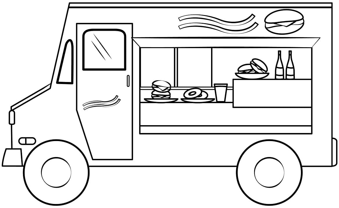 Food Truck Coloring Page The BestWebsite