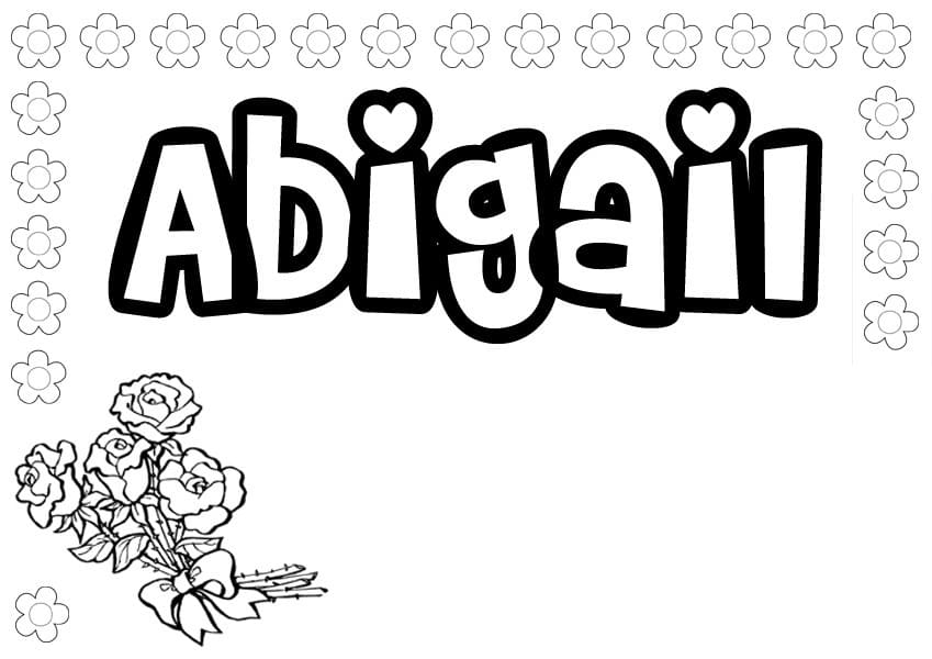 Free Abigail Coloring Page - Free Printable Coloring Pages for Kids