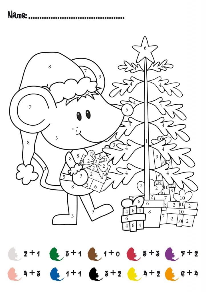 free addition color by numbers coloring page free printable coloring pages for kids