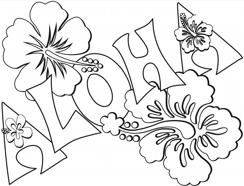 Hawaii Coloring Pages Free