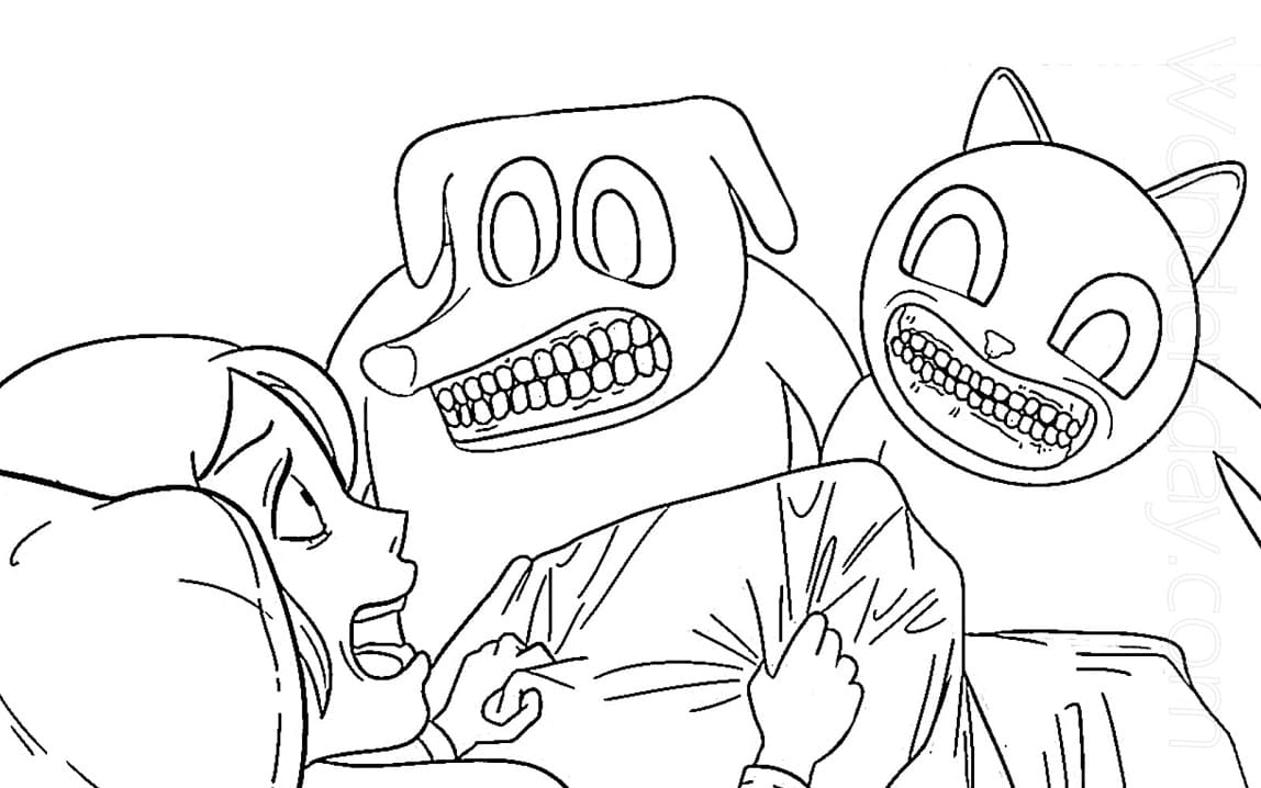 660 Cartoon Cat Coloring Pages Horror Free - Coloring Pages Printable