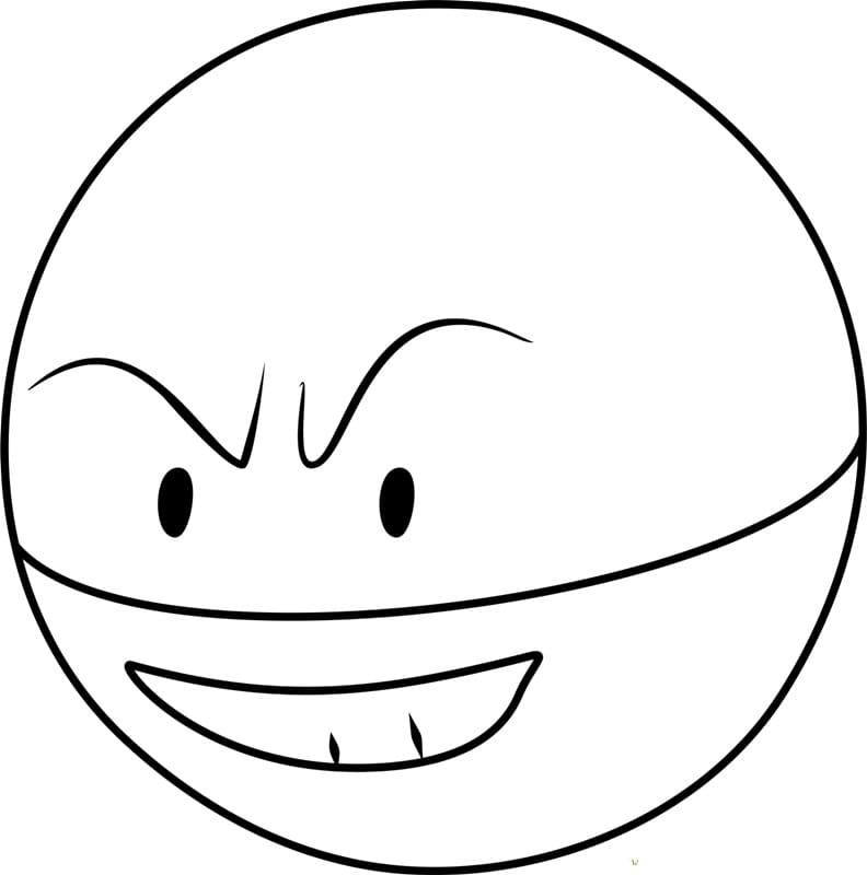 Electrode Pokemon 2 Coloring Page - Free Printable Coloring Pages for Kids