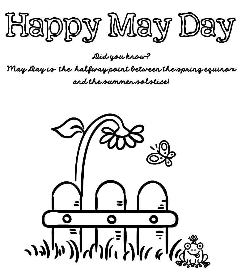 Free Happy May Day Coloring Page - Free Printable Coloring Pages for Kids