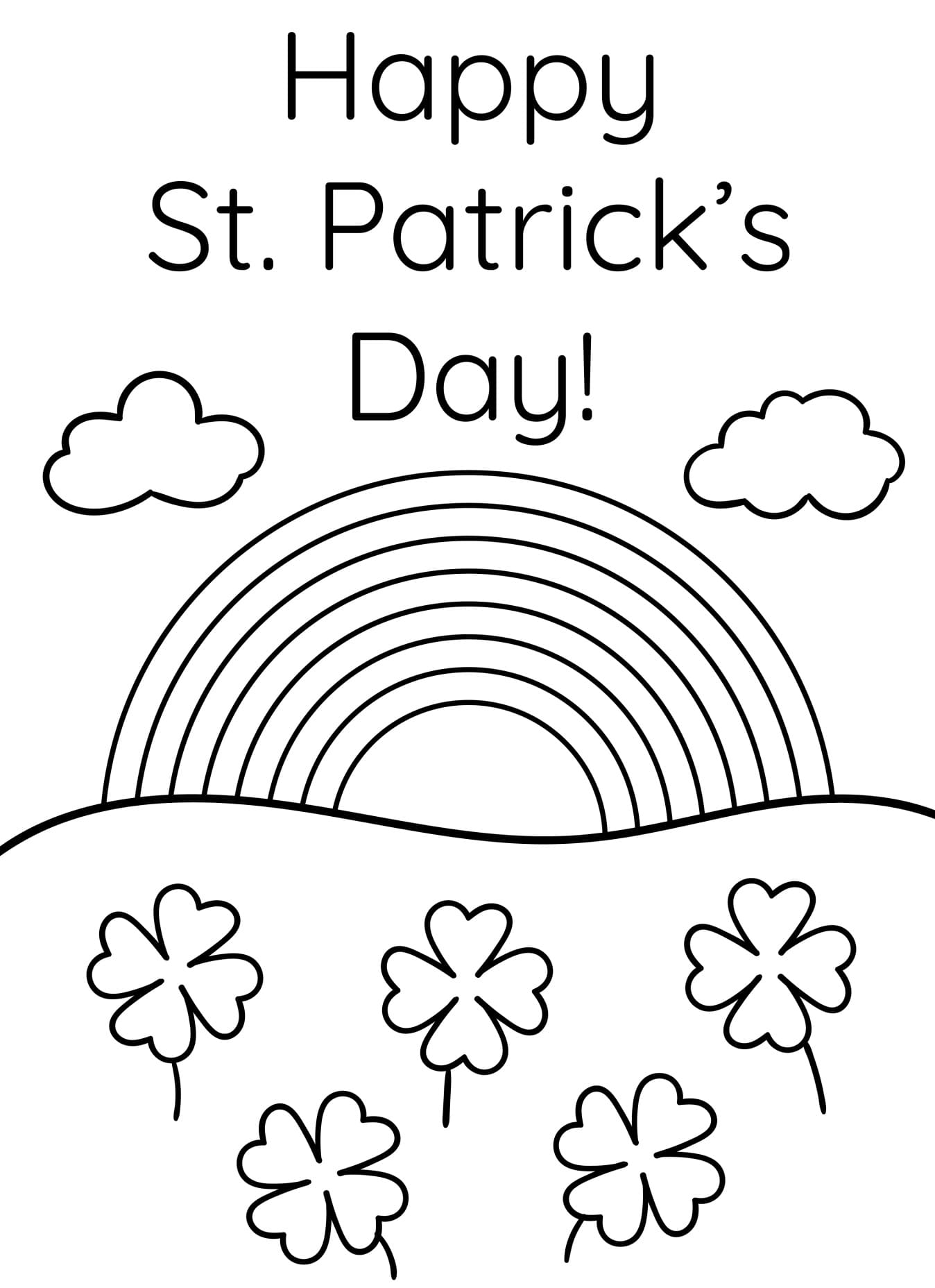 Free Happy St. Patrick's Day Coloring Page Free Printable Coloring