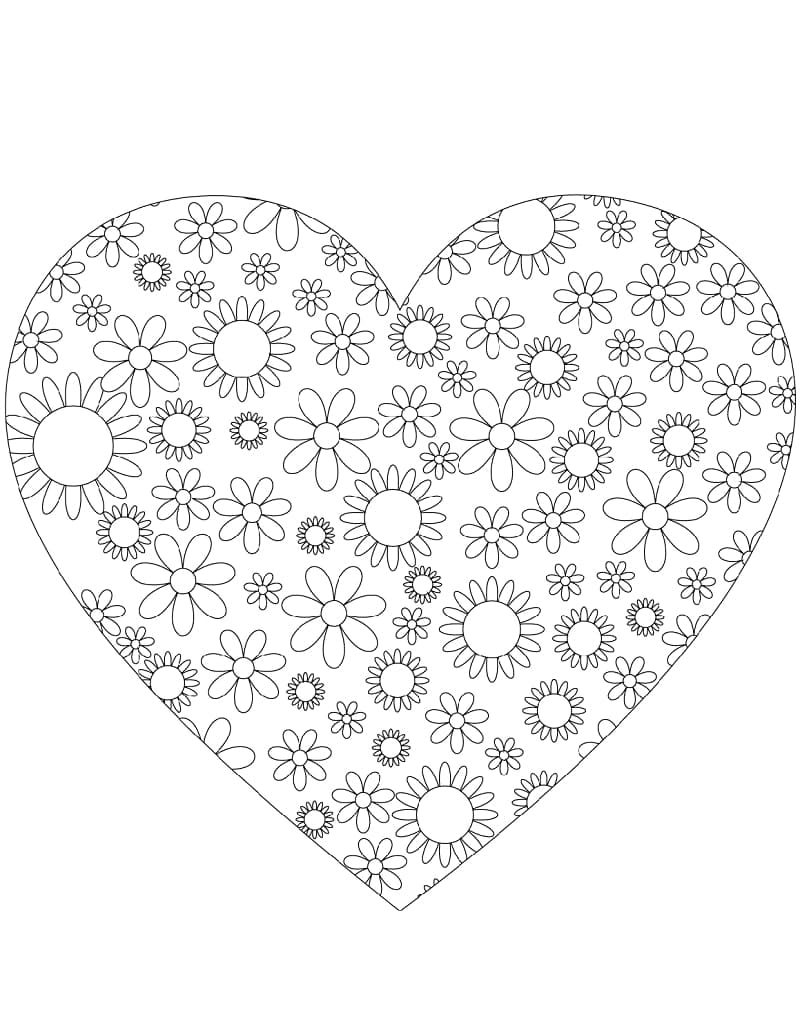 Free Heart Art Coloring Page Free Printable Coloring Pages For Kids