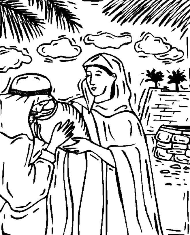 bible coloring pages with rebekah