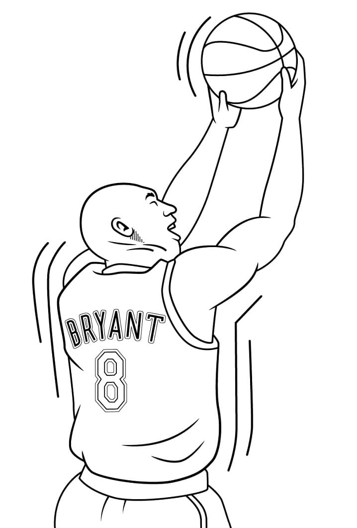 Free Kobe Bryant Printable Coloring Page Free Printable Coloring